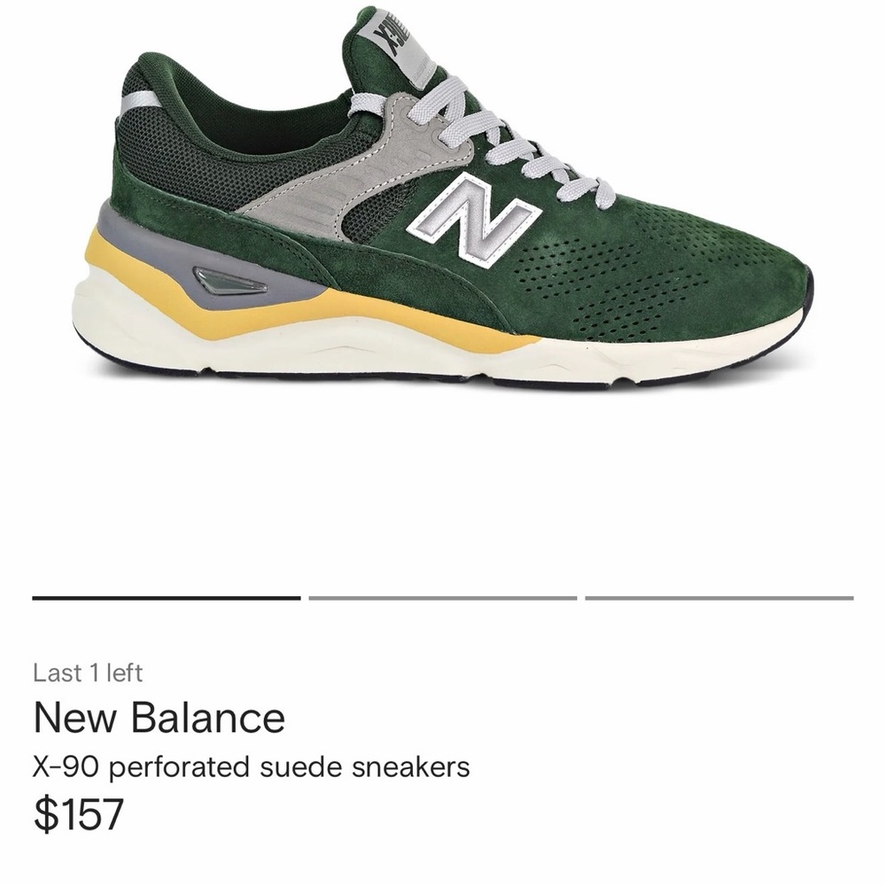 NIB New Balance X90 Sneakers in Blue-green color